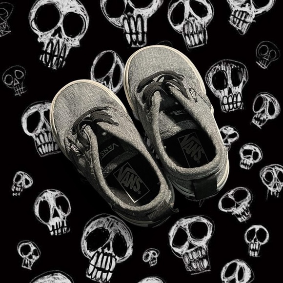 Vans Kids Black and Gray Sneakers - Picture 1 of 5